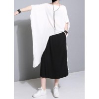 Women two ways to wear clothes For Women Tunic Tops white shirts summer