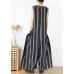 Summer new loose large size travel beach chiffon striped jumpsuit jumpsuit